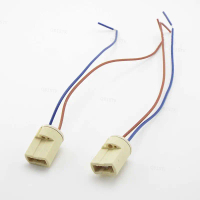 เต้ารับไฟเซรามิก G9, ความยาว 0.2 ม., ฐานโคมไฟ LED, ขั้วต่อสายไฟสายไฟ, เหมาะสำหรับไฟ LED ตะกั่ว G9, 2