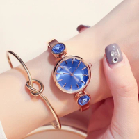 Kimio Classic Blue Women Bracelet Watch Ladies Gem Quartz Watches Clock Female Dress Relogio Feminino For Woman Relojes Mujer
