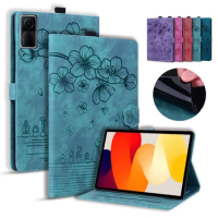 For Xiaomi Redmi Pad Se Case 11 inch Embossing PU Leather Stand Book Flip Cover For Funda Redmi Pad SE Red Mi Pad SE Case Coque