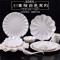 楊格餐具白色圓形盤子密胺火鍋店自助快餐盤塑料菜盤平盤小吃碟子