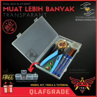 TOOL BOX ALAT RAKIT - KOTAK PENYIMPANAN TRANSPARANT compartment model kit gundam tools