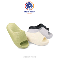 Hello Pony รุ่น MHM4013 รองเท้าแตะอุ้งเท้าแมว ลายตาราง พื้นนิ่มใส่สบาย EVA Size 36-45
