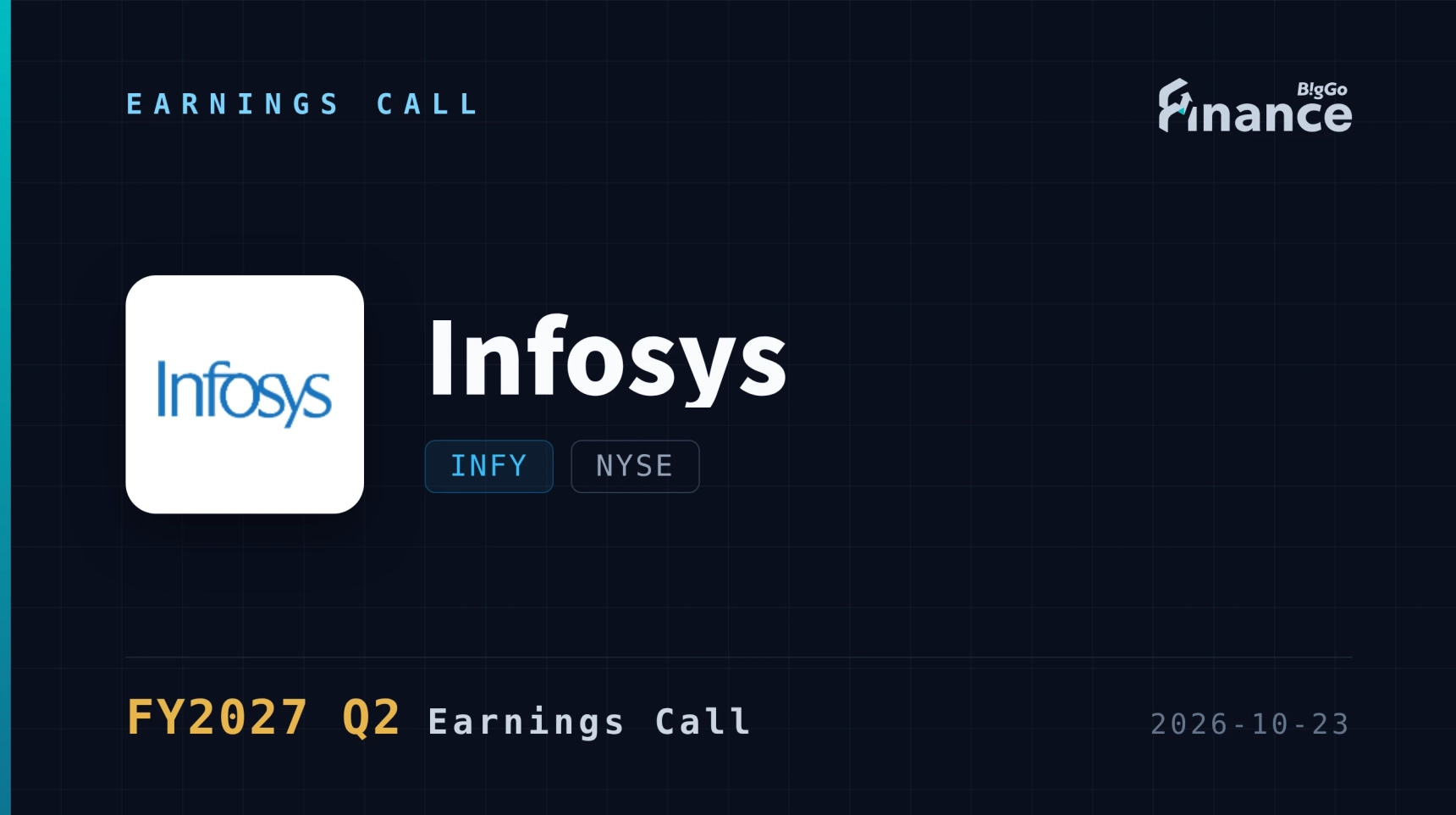 [Infosys Q2 2027 Earnings Call] Infosys Cuts FY27 Revenue Guidance to 1%-2% as AI Revenue Jumps to 10.5% and $5.2 Billion in Large Deals Lifts Outlook