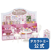 大賀屋 正版 莉卡 Hello Kitty 甜點屋 家家酒 玩具 擺飾 裝飾品 兒童玩具 三麗鷗 L00011013