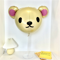 ins果凍熊4D立體小熊頭動物鋁膜氣球百日宴拍照道具兒童生日