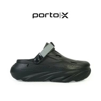 Porto X Sandals - Gio Clogs Sendal Sport Recovery Resting Empuk Premium Adaptifoam 45/46 Black