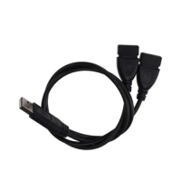 1000pcs USB 2.0 A Male to Dual Usb Female Data Hub Y Splitter Cable Power Adapter Extension Cord for Laptop