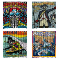 Guns N' Roses Rock And Roll Slightly Stoopid Music Group ​Status Quo Creative Band Poster Bathroom Decor Shower Curtain