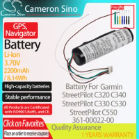 CameronSino Battery for Garmin StreetPilot C320 C340 C330 C530 C550 fits Garmin 361-00022-00 GPS, Navigator battery 2200mAh