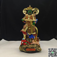 四大天王佛像天王殿雕塑擺件樹脂玻璃鋼四大金剛護法彩繪神像中式