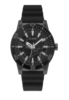 Guess Guess Analog Black Dial And Rubber Strap Men Watch GW0420G3