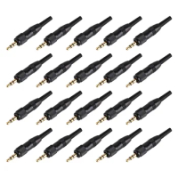 20 Pcs 3.5mm Stereo Screw Locking Audio Lock Connector for Sennheiser for Sony Nady Audio2000S Mic Spare Plug Adapter