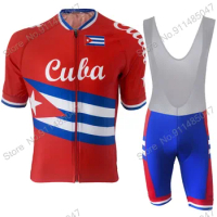 Cuba Cycling Jersey 2023 Retro Set Men Cycling Clothing Summer Road Bike Shirts Suit Bicycle Bib Shorts MTB Ropa Ciclismo