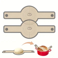 Dutch Oven Silicone Bread Sling,Non Stick,Easy To Clean,Reusable Bread Baking Pads With Long Handles,Transfer Sourdough Bread