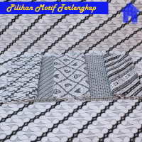 Kain Batik Jarik Printing / Seri Hitam Putih Grade AAA Cap Cent
