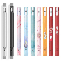 For Apple Pencil Tablets Pen Bags Stylus Pen Cover Tablet Touch Cover Pencil Case Flexible Leather Protective Pouch With Sticker