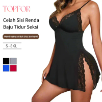 Nightgown Pants Split Sexy Lace Slit Erotic Lingerie Pajamas Unique Design Comfortable and Soft