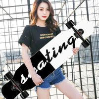 Skateboarders110cm Beginner Adult Maple Complete Skate Board Cool Dancing Longboard Rocker Skateboard High Speed