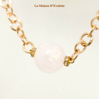 DAENARYS Necklace with Natural Rose Quartz Gemstone
