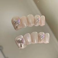 Emmabeauty Dawn Butterfly Dream Detachable High-Quality Whitening Handmade Press On Nails.No.D977