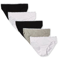 【Calvin Klein 凱文克萊】Signature Cotton 棉質基本款三角褲 女內褲 CK內褲(五件組)
