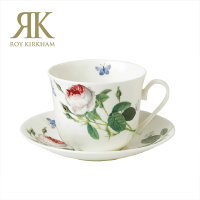 【英國ROY KIRKHAM】Palace Garden 玫瑰花園系列450ml早餐杯盤組(英國製骨瓷杯)