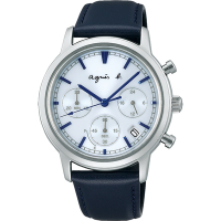 agnes b. 法式風情太陽能計時手錶-40mm (BZ5008X1/VR42-KRH0B)