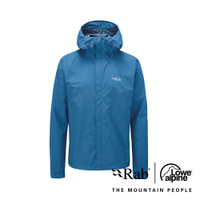 【英國 RAB】Downpour Eco Jacket 輕量防風防水連帽外套 男款 丹寧藍 #QWG82