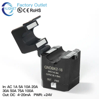 [LOD TGHN 555] QNDBK2-16 AC 5A 10A 20A 50A 100A 200A Output 4 20mA split core current transmitter ct