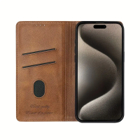 Sarung Telefon Selak Dompet Kulit Tiruan, Gaya Perniagaan, dengan Slot Kad, Serasi dengan OPPO Reno1