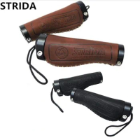 Strida grips leather ergonomic handle end 128mm grips Bicycle universal