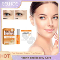 EELHOE Eye Mask VC Spray Anti-Wrinkle Remove Dark Eyes Circle Fade Fine Lines Firming Lifting Collagen Soluble Patches Skin Care