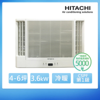 HITACHI 日立 4-6坪 R32 一級能效變頻冷暖雙吹式窗型冷氣(RA-36NR)