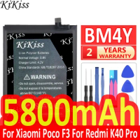 5800mAh KiKiss Powerful Battery BM4Y For Xiaomi Poco F3 For Redmi K40 Pro K40Pro