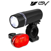 【BV】電池型 LED高亮度防水腳踏車燈(自行車燈 單車燈 前後燈組 前燈 尾燈)