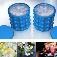 ORIGINAL!! Cetakan Es Batu Silikon Bulat Alat Pencetak Es Batu Kristal Cetakan Es