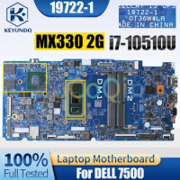 19722-1 For Dell 7500 Notebook Mainboard SRGKW i7-10510U MX330 N17S-G3-A1 2G 0V32GF Laptop Motherboard Full Tested