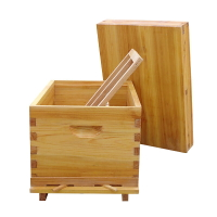 蜂箱 杉木七框煮蠟蜂箱誘蜂中蜂浸蠟巢桶小型7框蜜蜂全套養蜂工具【MJ18045】