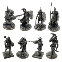 1PC Ancient Rome Soliders Figurines Miniatures Vintage Metal Soldiers Model Statue Desktop Ornament Gift