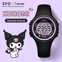 ZGO X Sanrio Kuromi Women's Watches Waterproof Sports Electronic Watch Leisure Student LED Digital W