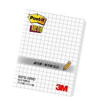 【3M】657S-GRID 狠黏方格便條紙 7.6×10.1公分(2入1包)