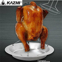 【【蘋果戶外】】KAZMI K3T3K043 露營專用烤雞架 不鏽鋼/露營/料理工具/燒烤/烤肉/附收納袋
