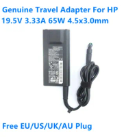 Genuine 19.5V 3.33A 65W 4.5x3.0mm HSTNN-DA14 Power Supply Travel AC Adapter For HP 693716-001 Laptop Charger