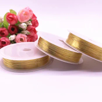 Color Protection Copper Wire 0.3/0.4/0.5/0.6/0.8/1.0mm Gold Color for Jewelry Metal Wire Coil Handiwork