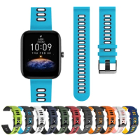 20mm/22mm Watch Band For Amazfit Bip 3 U S GTS 2 Sports Silicone Band For Amazfit GTR 3 Pro 2E Strap Bracelet Accessories