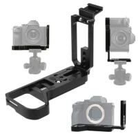 Quick Release L Plate Baseplate for Sony A7R4 / A7M3 A7R3 Tripod Ball Mount Camera Vertical Bracket Hand Grip