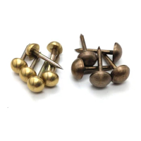10Pcs Bronze/Golden/Black Nail for Jewelry Boxes/Drum/Sofa/Semicircle Smooth Decorative Thumbtack/Pneumatic Pins Gun Air Nail