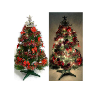 【摩達客】耶誕-5尺/5呎-150cm台灣製特級白色松針葉聖誕樹(含紅金色系配件/不含燈/本島免運費)