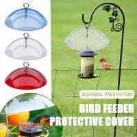 Anti-Squirrel Bird Feeder Protective Cover Dome Plastic Protective Dome,Rain Protective Cover For Hanging Bird Feeder With Hooks