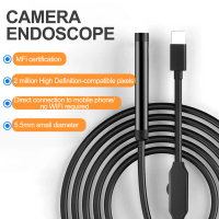 กล้องขอบเขตโทรศัพท์ Endoscope, Daxisag, พร้อมไฟ, กันน้ำ IP67, การเชื่อมต่อที่ง่าย, กล้องตรวจสอบ Bore